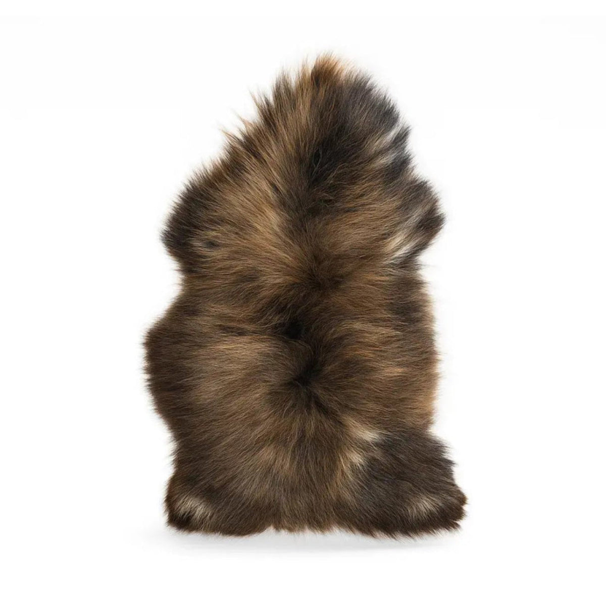 Norwegian Sheepskin Throw | Solid Brown Long-Hair Viking Heritage - 4' x 2.5'