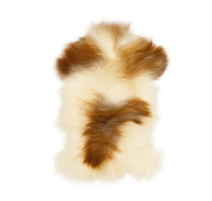 Norwegian Sheepskin Throw | Spotted Brown and White Viking Heritage - 4' x 2.5'