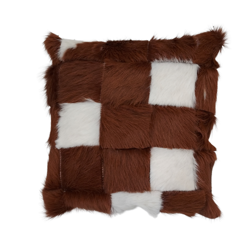 Cowhide Pillow Cover | Patchwork Hair-On – Square