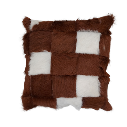 Cowhide Pillow Cover | Patchwork Hair-On – Square