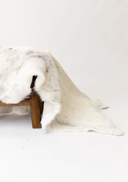 Reindeer Hide Rug | Premium Natural – White & Gray
